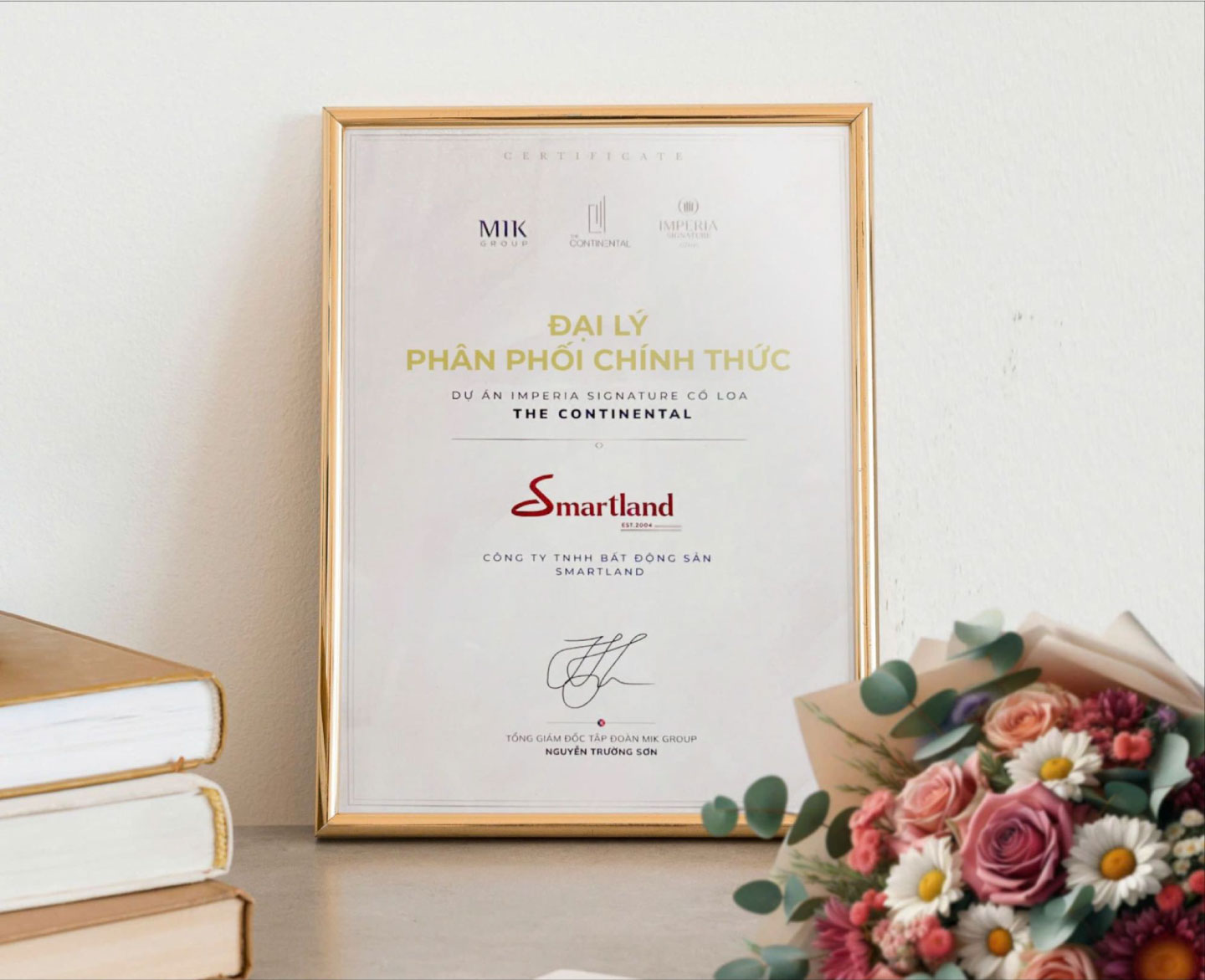 chứng nhận phân phối dự án imperia signature